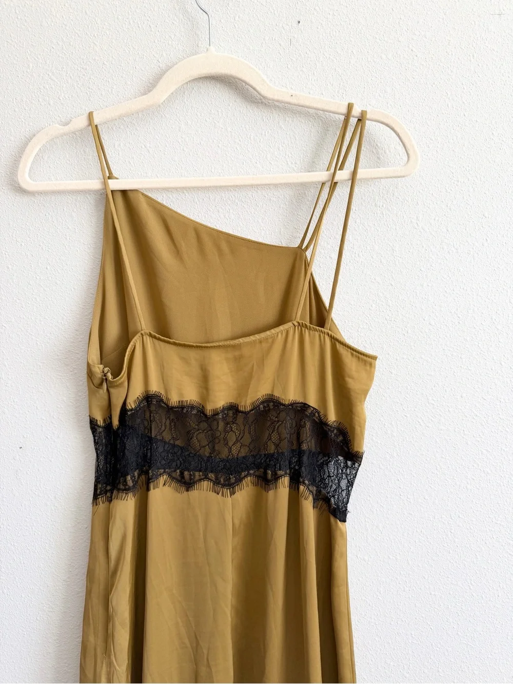 Zara Combination Slip Dress XS Satin & Lace